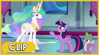 Twilight le ofrece a Celestia participar en su obra  MLP La Magia de la Amistad Español Latino [upl. by Sukey]