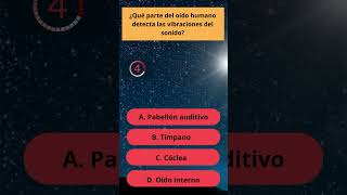 ¿Qué parte del oído humano detecta las vibraciones del sonido reels shortsfeed [upl. by Fuld]