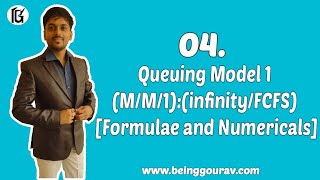 PART 1  Queuing Model 1 MM1  infinity∞ FCFS  Formulae and Numericals [upl. by Fax250]