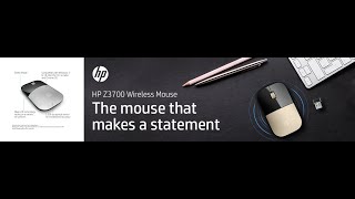 HP Z3700 Wireless Optical Mouse 16month battery life 1200DPI  24GHz Wireless Silver  Unboxing [upl. by Mavis303]