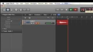 Logic Pro X 1  Setup to record guitar that is plugged into amp [upl. by Grefer]