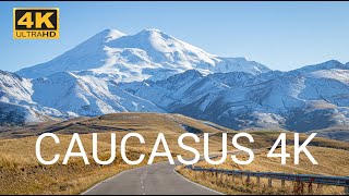 4K Relaxing Scenic Drive in Caucasus  Some of the most beautiful roads  Russia [upl. by Gimpel]