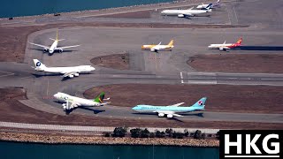 Best Plane Spotting Location Hong Kong Airport with Air Traffic Control [upl. by Yrac]