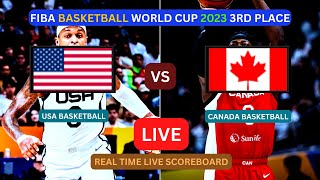 USA Vs Canada LIVE Score UPDATE Today 3Rd Place 2023 FIBA Basketball World Cup Game Sep 10 2023 [upl. by Shushan]