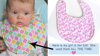 How to sew a simple baby bib by Gingercake [upl. by Ursas544]