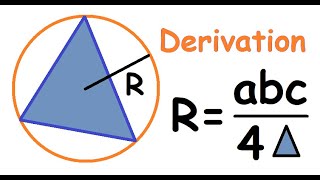 Derivation of formula to find the Radius of the circumcircle  Why and How  PRMO RMO INMO IMO [upl. by Jola657]