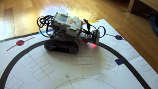 Lego Mindstorms Line Follower 2 sensors [upl. by Willdon]