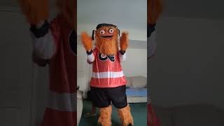 Gritty mascot suit up edsnider [upl. by Blessington]