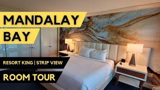 Mandalay Bay Hotel Room Tour  Mandalay Bay Resort King  Strip View [upl. by Macnair]