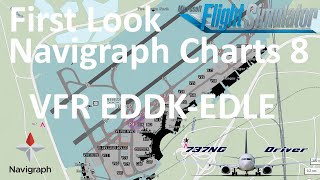 Navigraph VFR Charts First Flight EDDKEDLE  Real 737 Pilot [upl. by Aninaj]