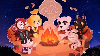 1 Hour of Relaxing Nighttime Animal Crossing Music  Night Ambience Sound [upl. by Nauqahs]