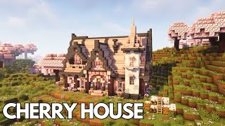 Minecraft How to build a Cherry House  Tutorial [upl. by Sinylg86]