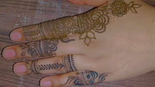 Finger mehendi design Easy and simple mehndi design [upl. by Avilo874]