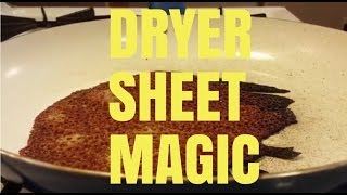 Clean A Cookie Sheet Pan With Dryer Sheets Burned Or Baked On Stains [upl. by Atteniuq]