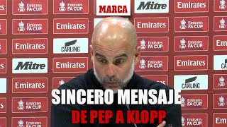 Guardiola quotKlopp es el mejor rival que he tenido en mi vidaquot I MARCA [upl. by Till]