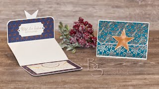 Weihnachtliche Gutscheinverpackung „Im schönsten Glanz“ selbst basteln・Stampin Up [upl. by Toor]