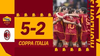 FINALE 💛❤️  ROMA 52 MILAN  Womens Coppa Italia highlights [upl. by Atiuqram]