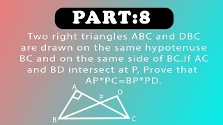 Two right triangles ABC and DBC are drawn on the same hypotenuse BC and on the same side of BCIf AC [upl. by Arag841]