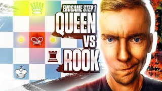 Queen vs Rook Endgame  Step 1 [upl. by Gerc]