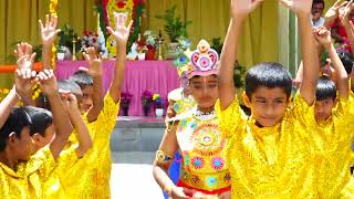 26824 krishnajanmastami Dance by 4th standard STDs of Jnanavardhaka school laggere Blure58 [upl. by Nnaillij]