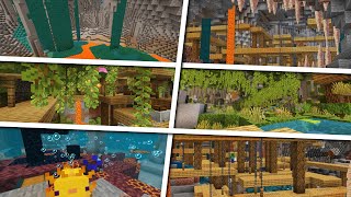 Minecraft Cave Seeds You NEED To Explore Huge Lush Caves Dripstone Caves Mineshafts amp More [upl. by Meerek]