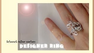 Schmuck selber machen Designer Ring aus Aluminiumdraht [upl. by Pence]