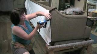 Upholstery How To Upholster The Outside Back On A Sofa [upl. by Lise]