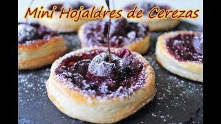 MINI HOJALDRES DE CEREZAS SUPER SENCILLO DE HACER [upl. by Ainnos]