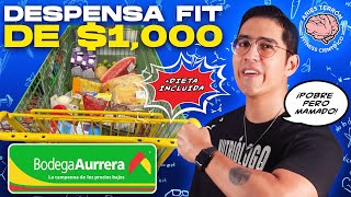 DESPENSA FIT de 1000 PESOS en AURRERÁ 💪🏼 HECHA por NUTRIÓLOGO [upl. by Castera]