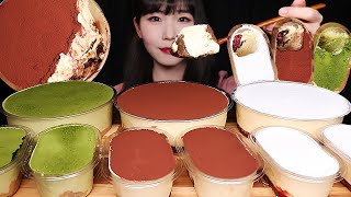 티라미수 원 없이 먹었다😋TIRAMISU CHOCO CAKE DESSERT 델라멜라 원픽 티라미수 먹방  ティラミス ケーキ デザート MUKBANG ASMR [upl. by Adlare467]