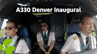 Behind The Scenes in the A330 Flight Deck  Dublin to Denver Inaugural  Aer Lingus [upl. by Lazar735]