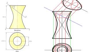 Hyperboloid of revolution True shape question [upl. by Podvin]