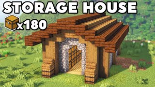 Minecraft Starter Storage House Tutorial How to Build [upl. by Berkow]