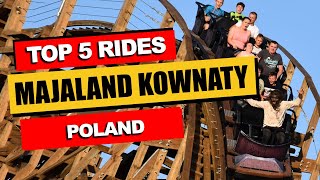 Top 5 BEST Rides at Majaland Kownaty 2023  Lubusz Voivodeship Poland [upl. by Auqenat806]