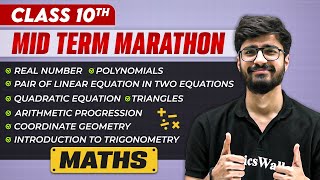 Complete CBSE Maths  Class 10th  MID Term in One Shot  Marathon Series 🔥 [upl. by Ahsinyd140]