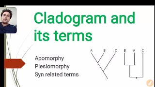 cladogram and its realted terms  apomorphy plesiomorphyautapomorphy homoplasy terms  हिंदी में [upl. by Zerat]