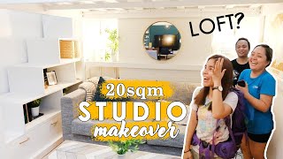 20sqm Studio Loft Condo Makeover  Small Space Living Tips [upl. by Saref965]