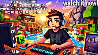 Free Minecraft JavaBedrock Server Hosting 2024 For AndroidPC  minecraftserver2024 skboygaming [upl. by Niowtna]