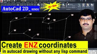 Create ENZ coordinates in autocad drawing without any lisp command aaosikhenautocad [upl. by Akselav]