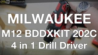 Milwaukee M12 BDDXKIT 202C 4 in 1 Drill Driver  ITS TV [upl. by Fabien]