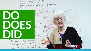 Basic English – How and when to use DO DOES and DID [upl. by Loleta]