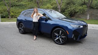 New 2025 BMW iX xDrive50 Review  21quot Aero Wheels  300 Mile Range  Test Drive Review with Eriika [upl. by Shaine617]