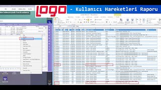 LOGO da Kullanıcı Hareketlerini Excel den İzleme LOG KAYITLARI [upl. by Attenyw]