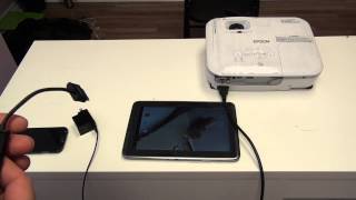 How to hook up a Samsung Galaxy 101 Tablet to a projector [upl. by Yttel]