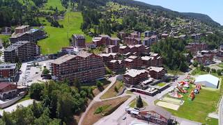 La station de Nendaz en drone  HauteNendaz Canton du Valais Suisse [upl. by Annaili327]