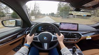 2022 BMW 530i Sedan POV ASMR  Walkaround and Test Drive [upl. by Manaker]