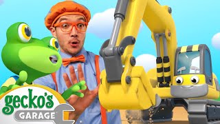 Gecko amp Blippi Dance Party  Excavator Song ft Blippi  Kids Songs [upl. by Luhem]