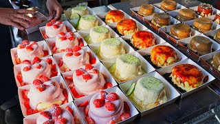 Strawberry Souffle Pancake  草莓舒芙蕾製作  Taiwanese Street Food [upl. by Lindholm184]