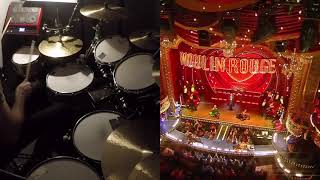 GMA Moulin Rouge Broadway Split Screen with live drummer Jared Schonig [upl. by Joed]