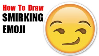 How to Draw Emojis  Smirking Face Emoji [upl. by Ahsyek]